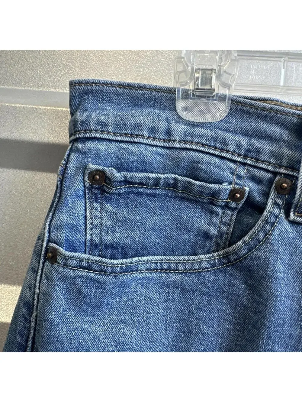 Levis 505 Jeans Mens 34x32 Dark Wash Straight Leg Stretch Denim Classic Pants